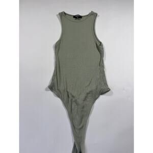 Women’s Missguided Green Tank Thong Bodysuit Size 8